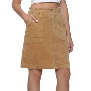 Jeanir Corduroy Tan Midi Skirt Cottagecore Twee Prairie Coastal Cowgirl Boho